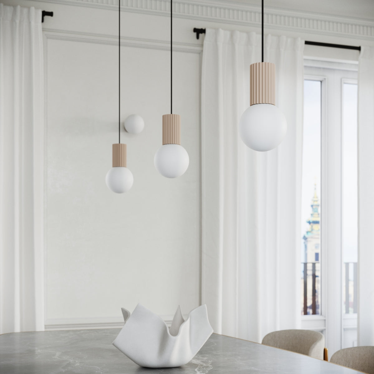 Tischleuchte HALO taupe Sollux Lighting