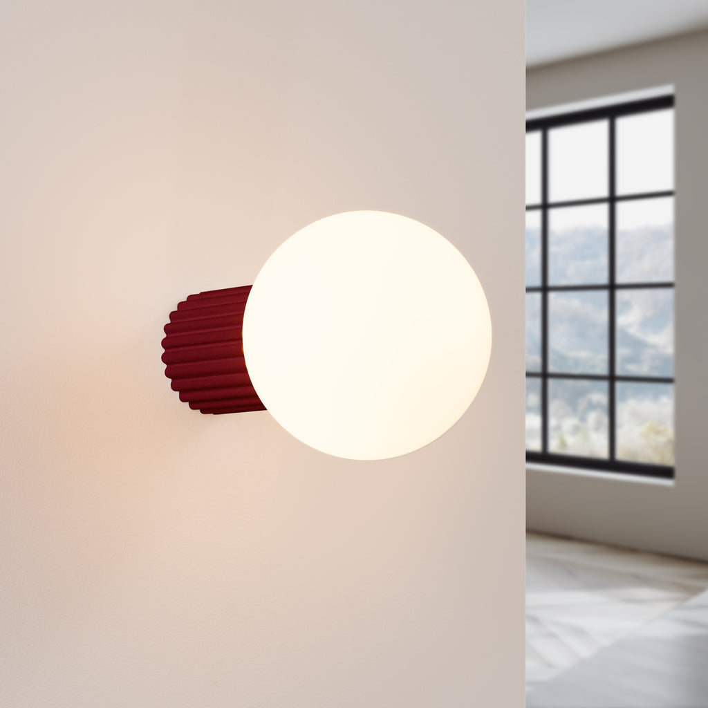 Wandleuchte HALO burgunderrot IP44 Sollux Lighting