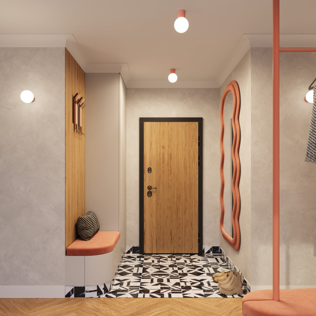 Bad-Deckenleuchte HALO apricot IP44 Sollux Lighting
