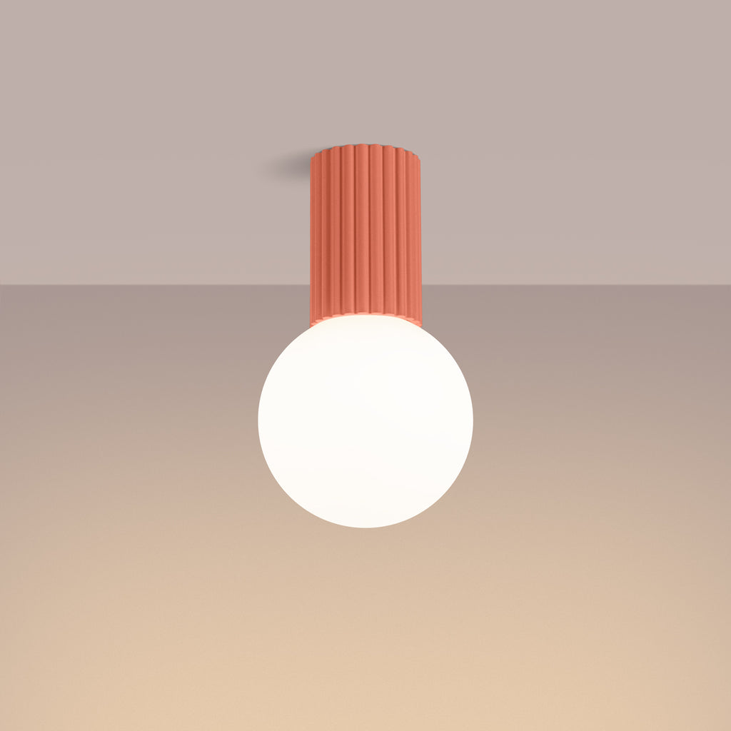 Bad-Deckenleuchte HALO apricot IP44 Sollux Lighting