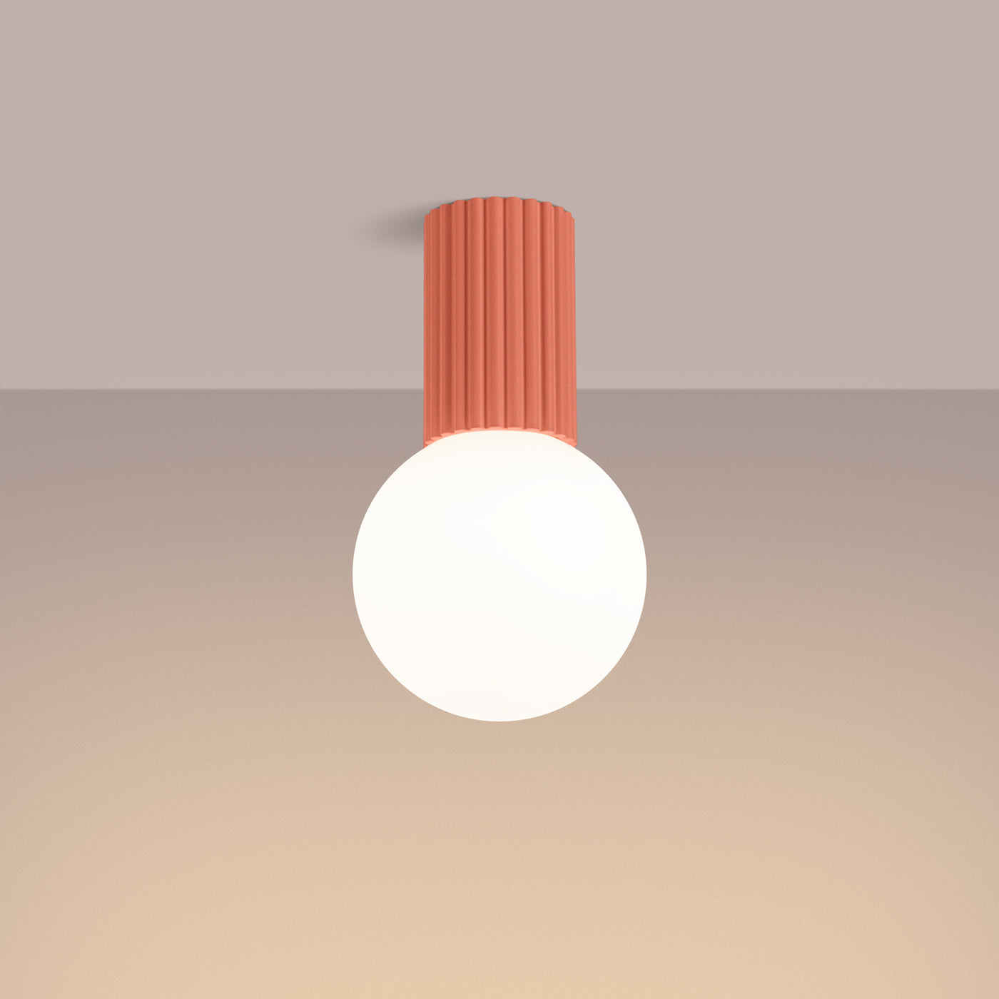 Bad-Deckenleuchte HALO apricot IP44 Sollux Lighting