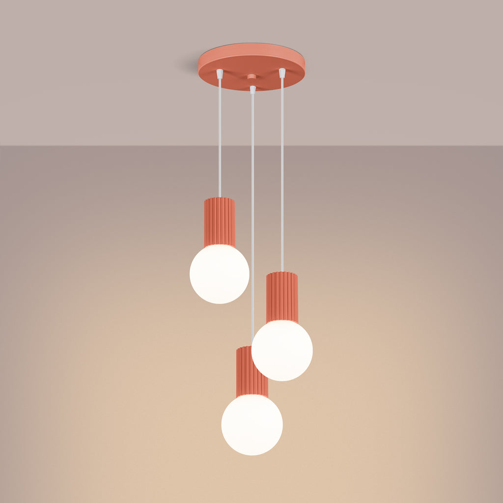 Pendelleuchte HALO 3P apricot Sollux Lighting