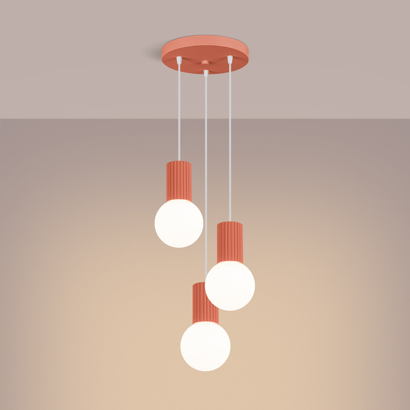 Pendelleuchte HALO 3P apricot Sollux Lighting