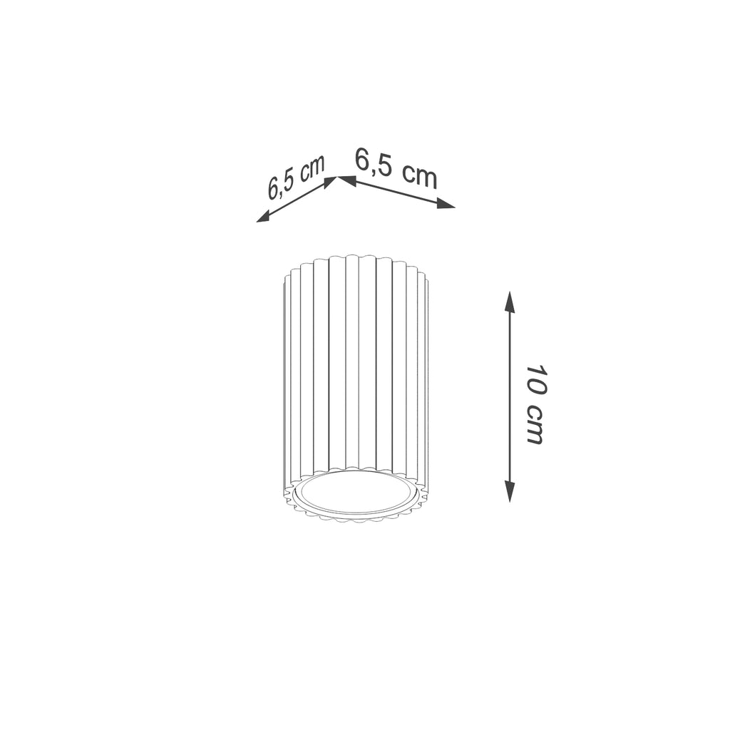 Deckenleuchte - Spot - Strahler KARBON 10 taupe Sollux Lighting