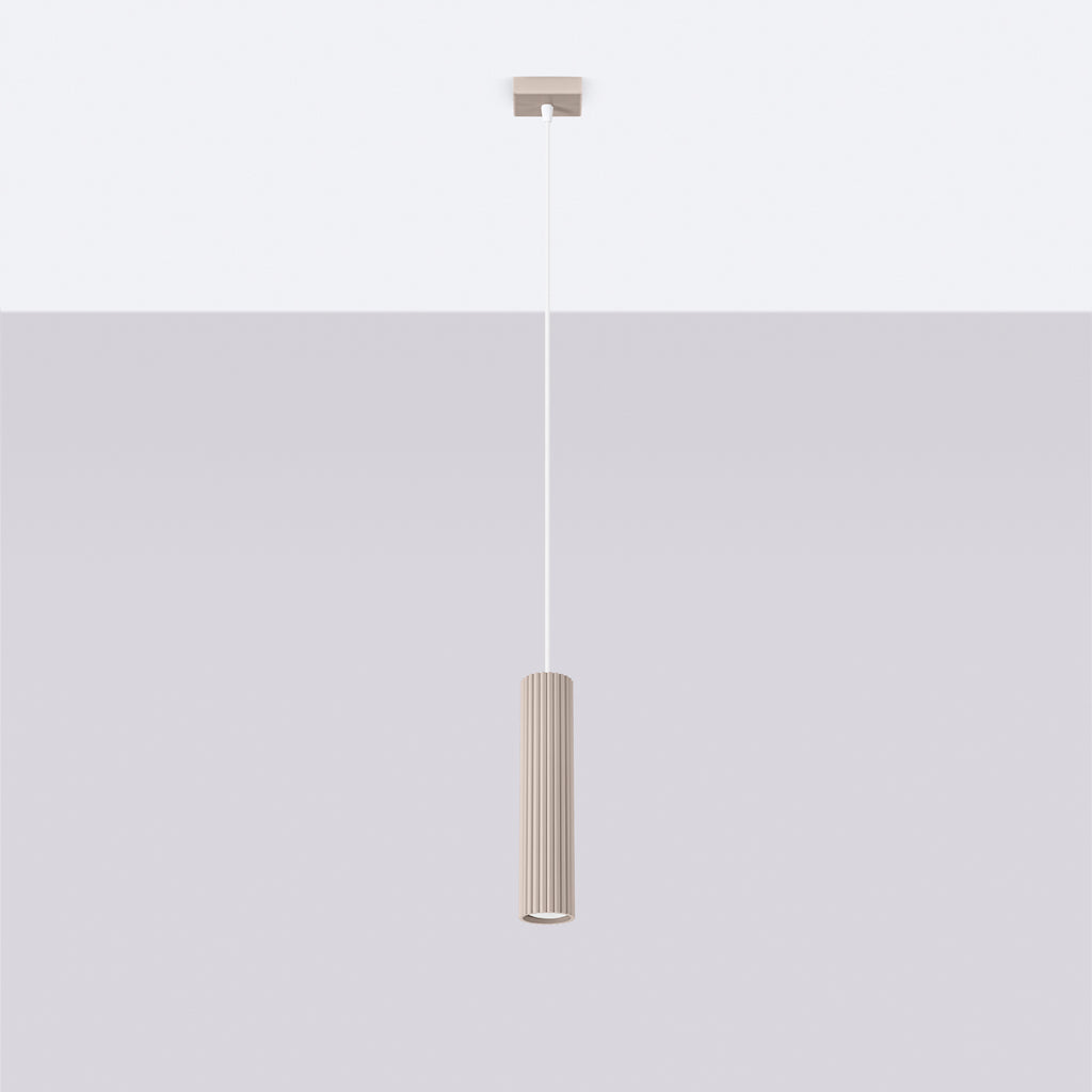 Pendelleuchte KARBON 1 taupe Sollux Lighting