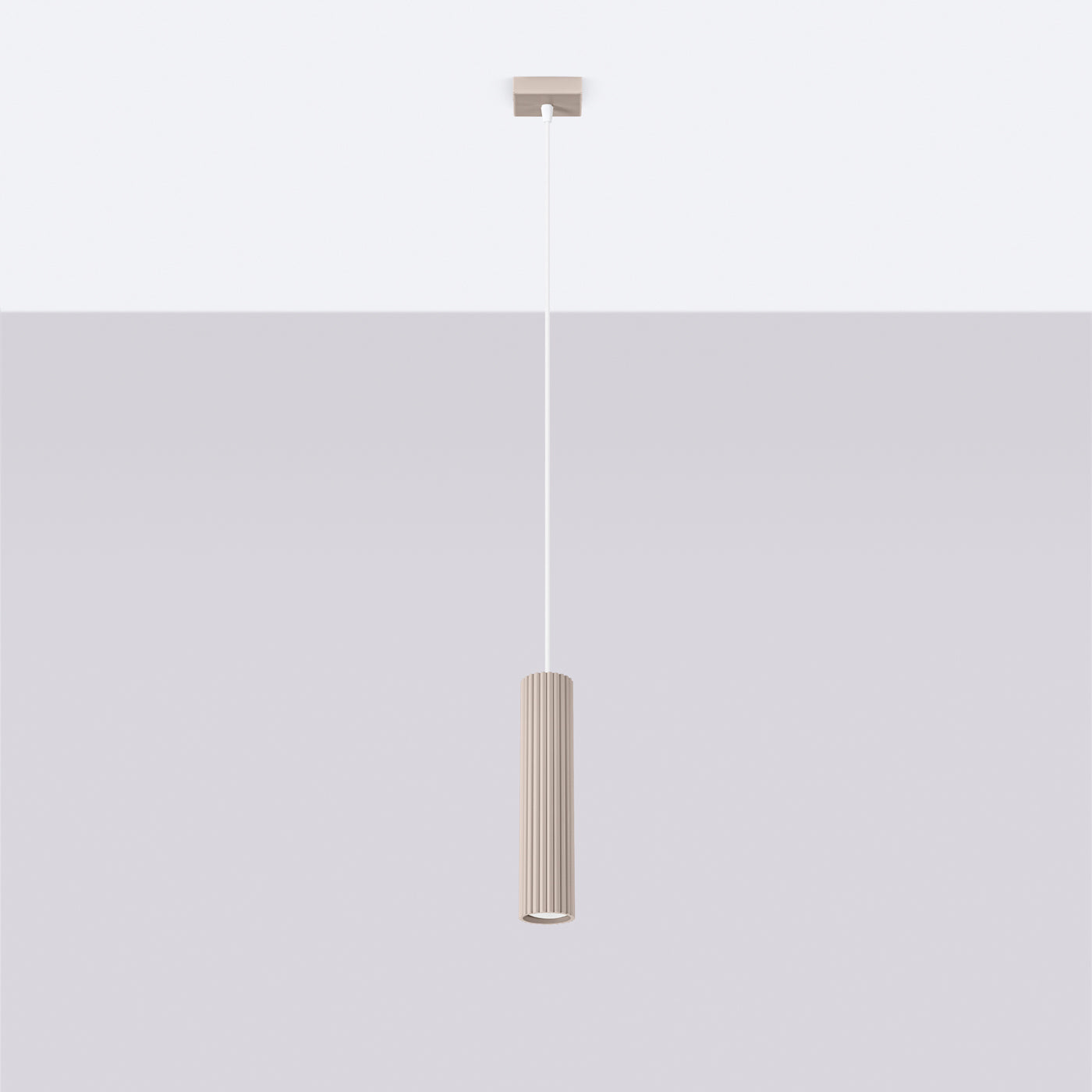 Pendelleuchte KARBON 1 taupe Sollux Lighting