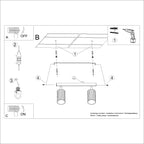 Deckenleuchte - Spot - Strahler KARBON 2 taupe Sollux Lighting