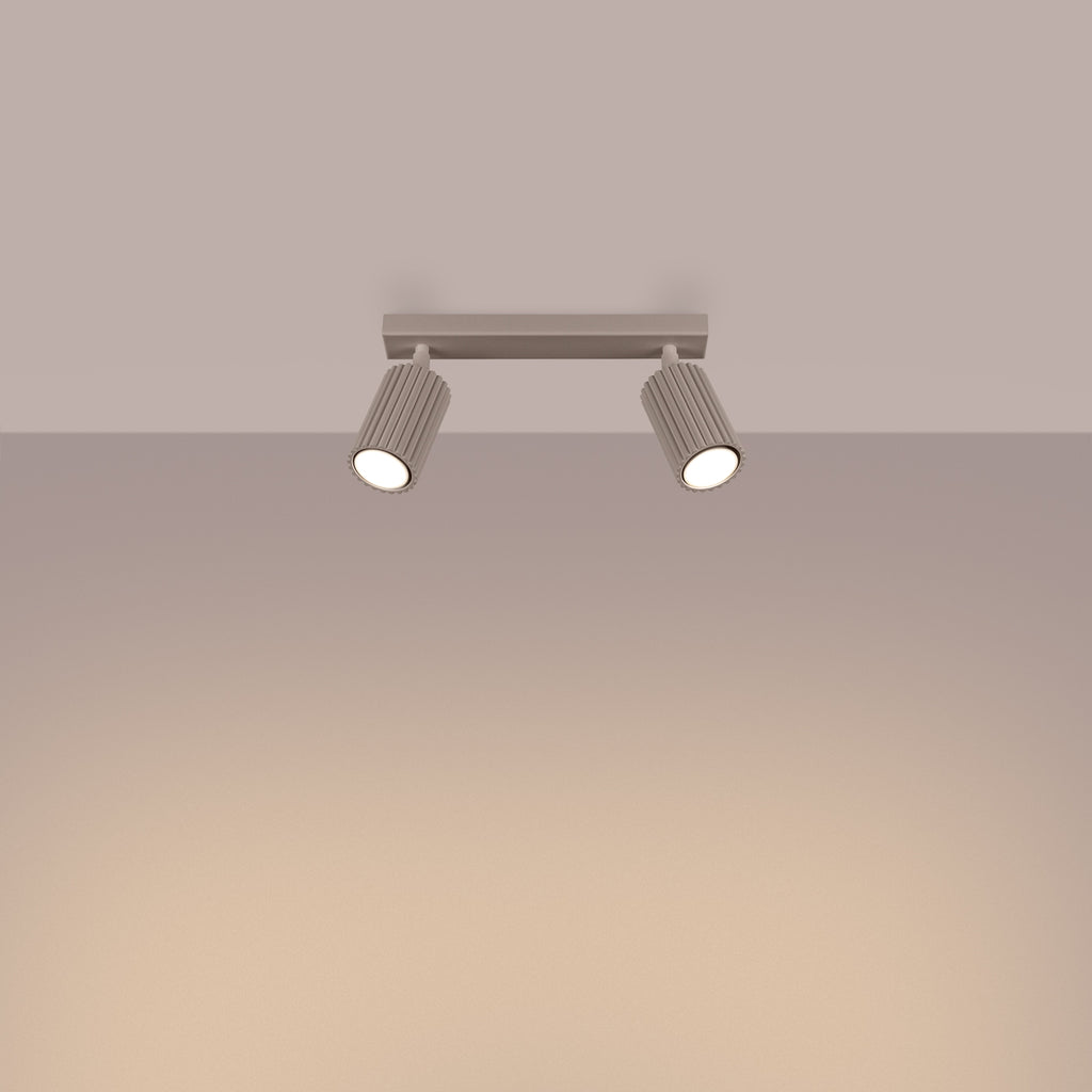 Deckenleuchte - Spot - Strahler KARBON 2 taupe Sollux Lighting