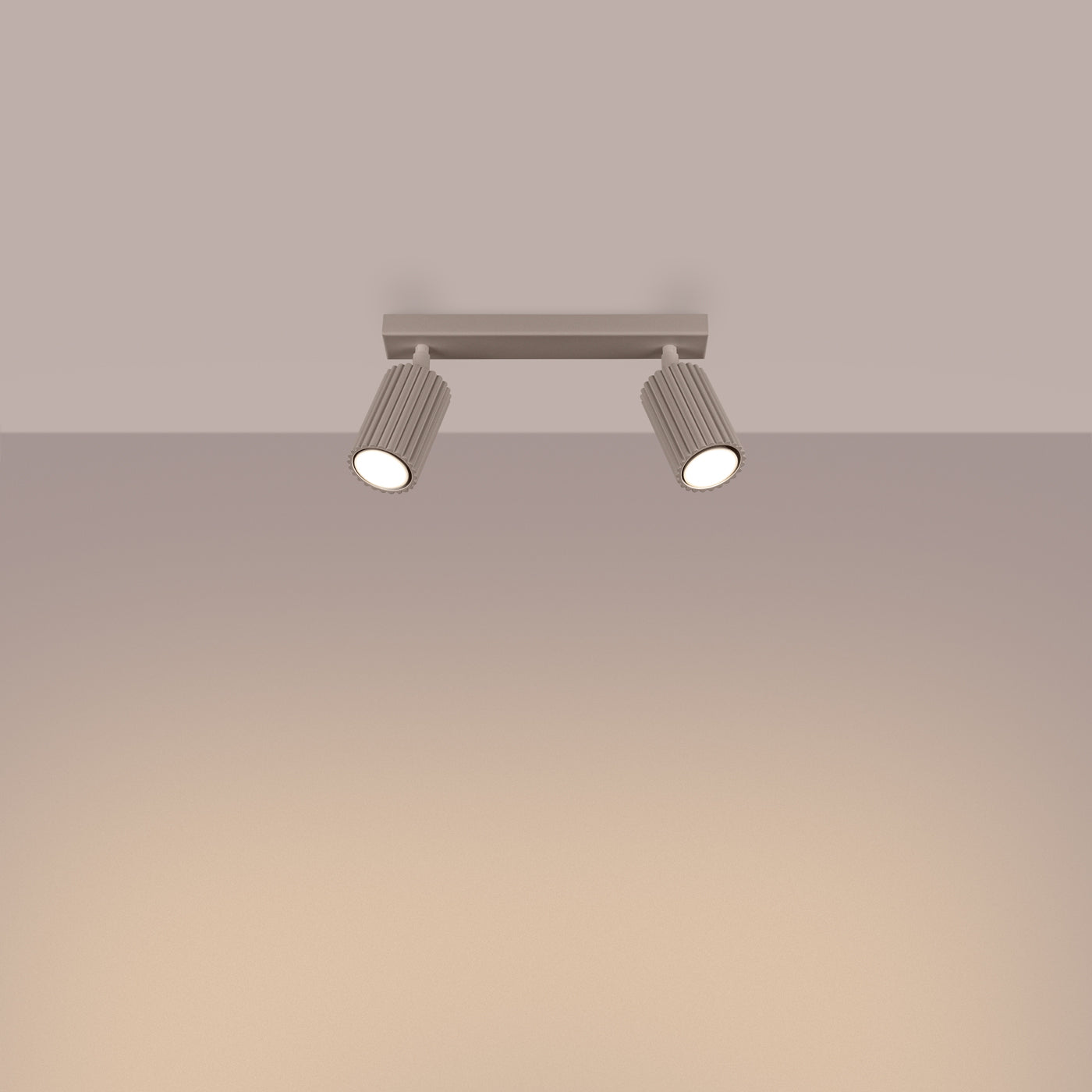 Deckenleuchte - Spot - Strahler KARBON 2 taupe Sollux Lighting