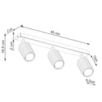 Deckenleuchte - Spot - Strahler KARBON 3L taupe Sollux Lighting