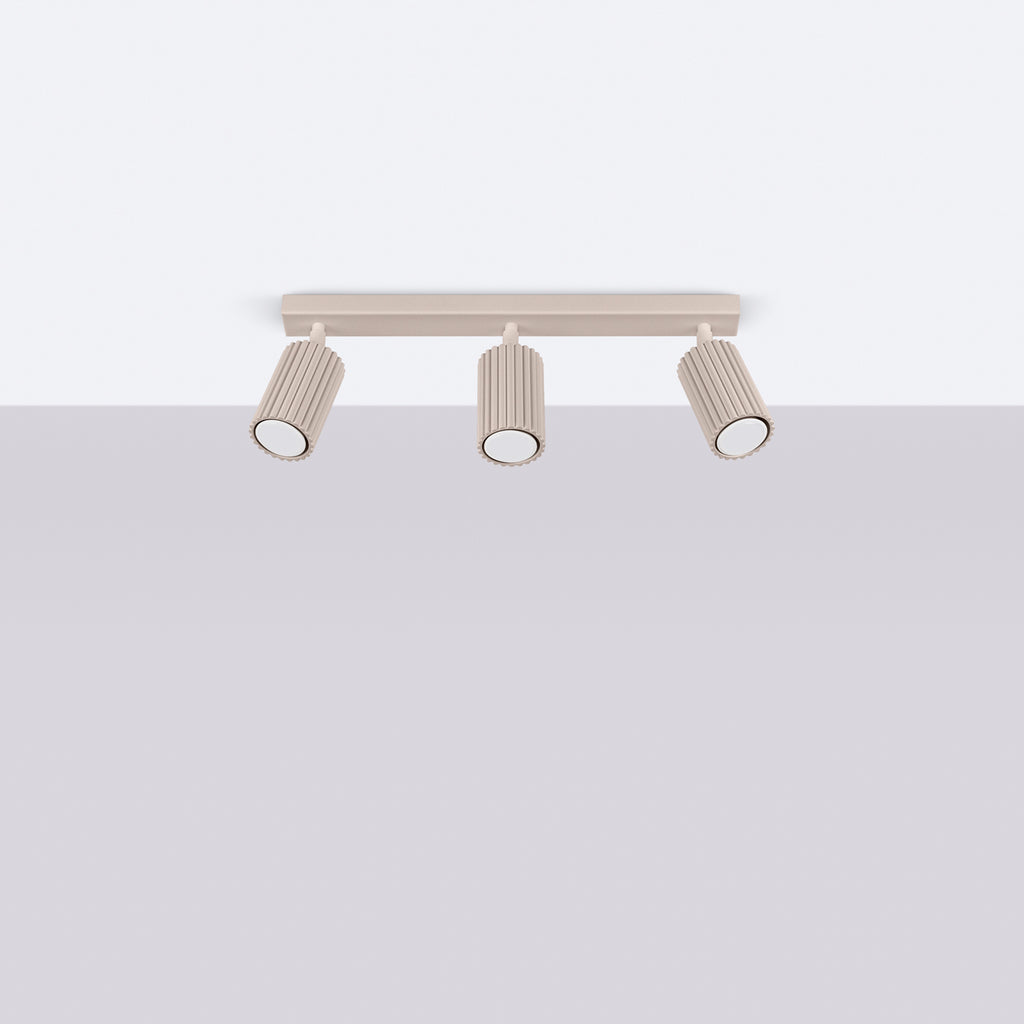 Deckenleuchte - Spot - Strahler KARBON 3L taupe Sollux Lighting