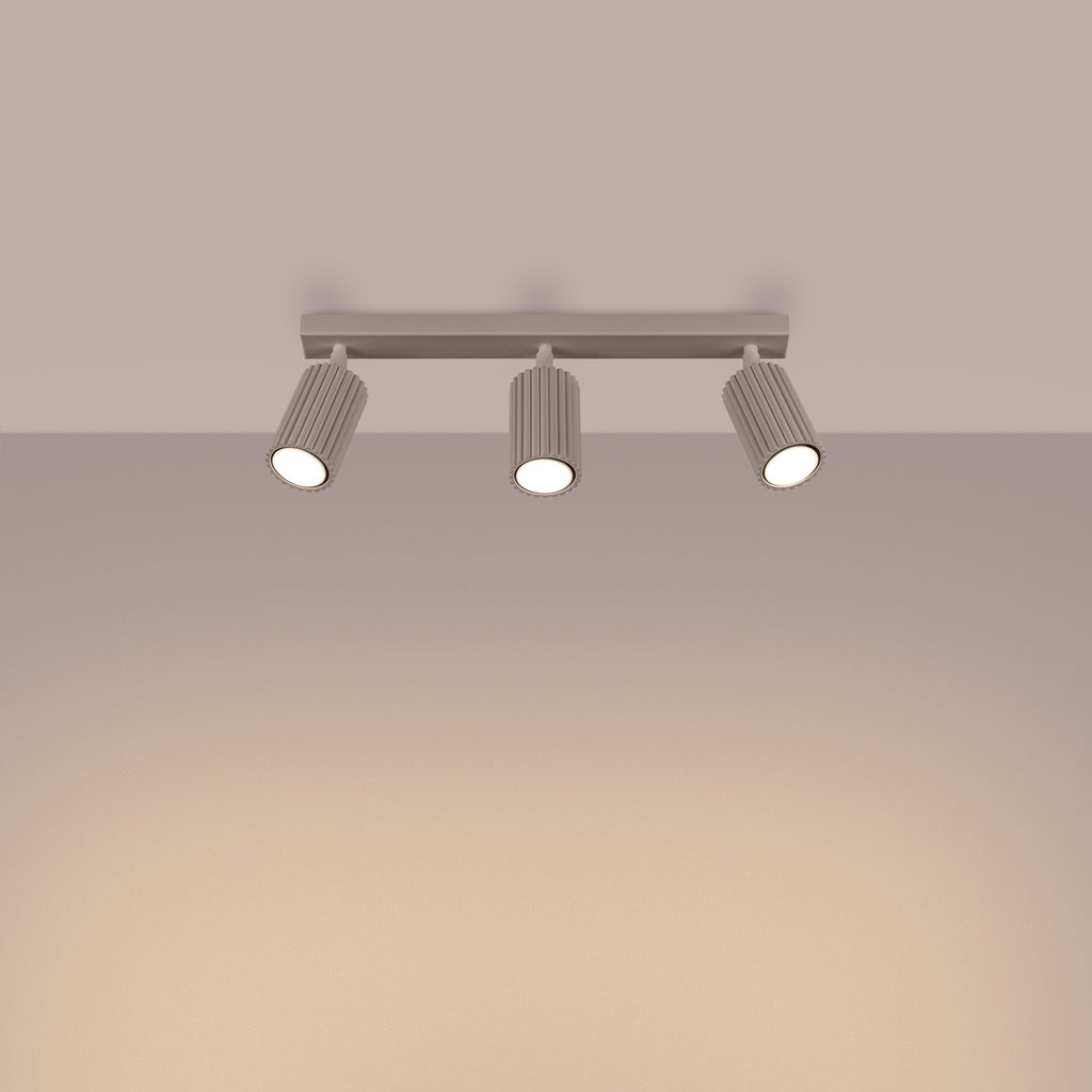 Deckenleuchte - Spot - Strahler KARBON 3L taupe Sollux Lighting