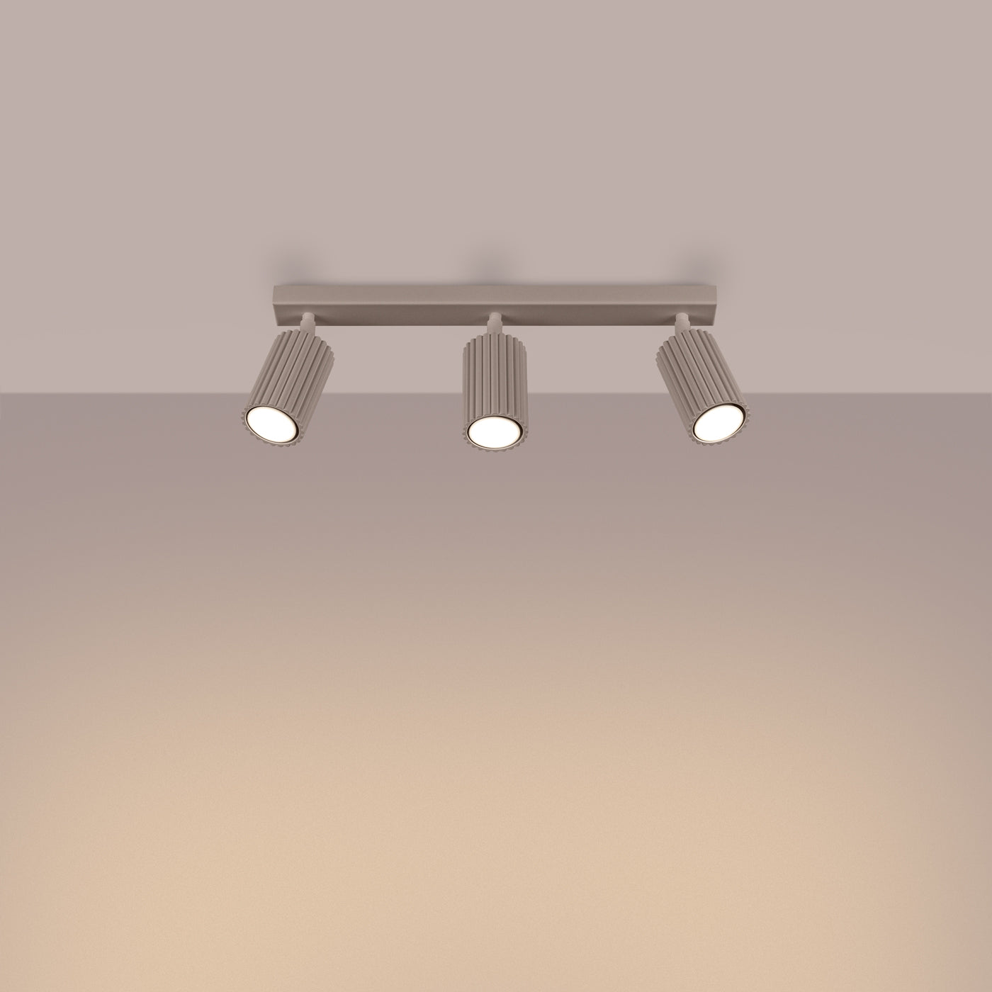 Deckenleuchte - Spot - Strahler KARBON 3L taupe Sollux Lighting