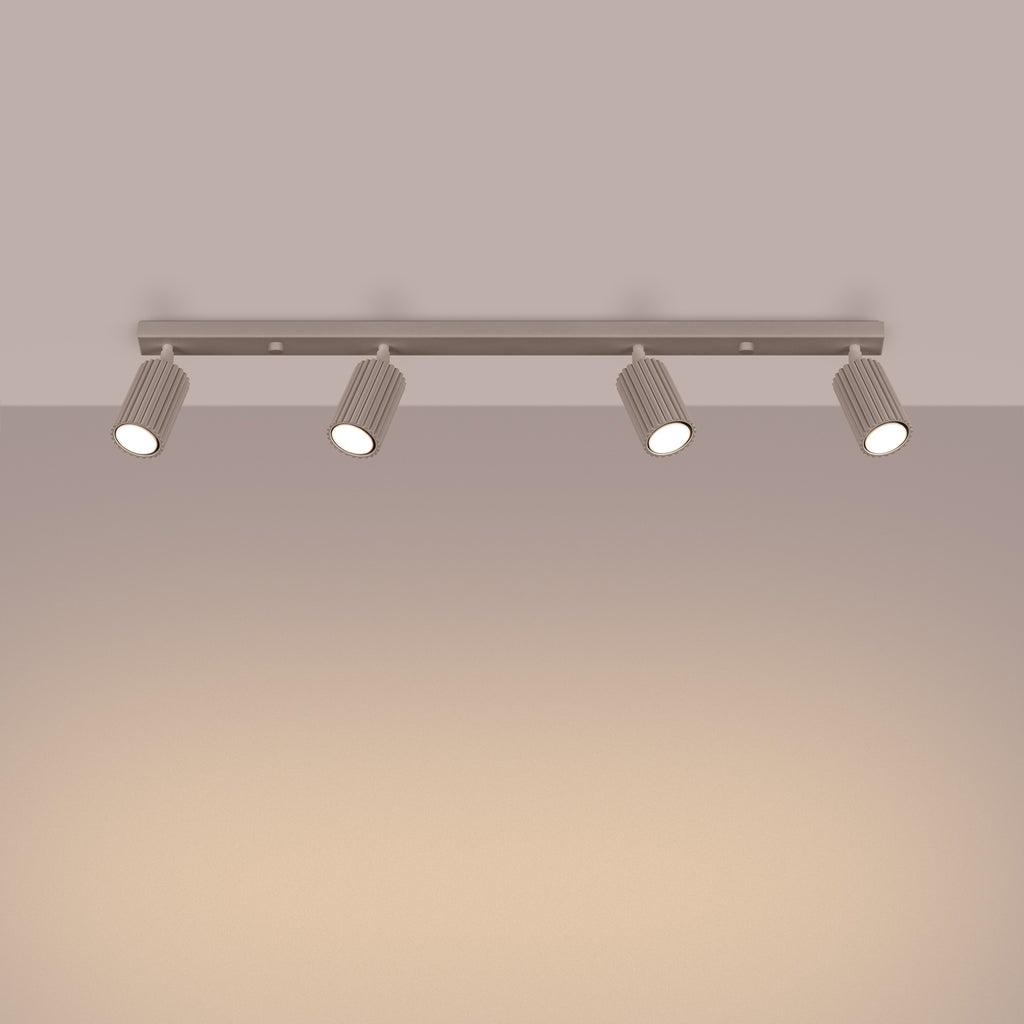 Deckenleuchte - Spot - Strahler KARBON 4L taupe Sollux Lighting