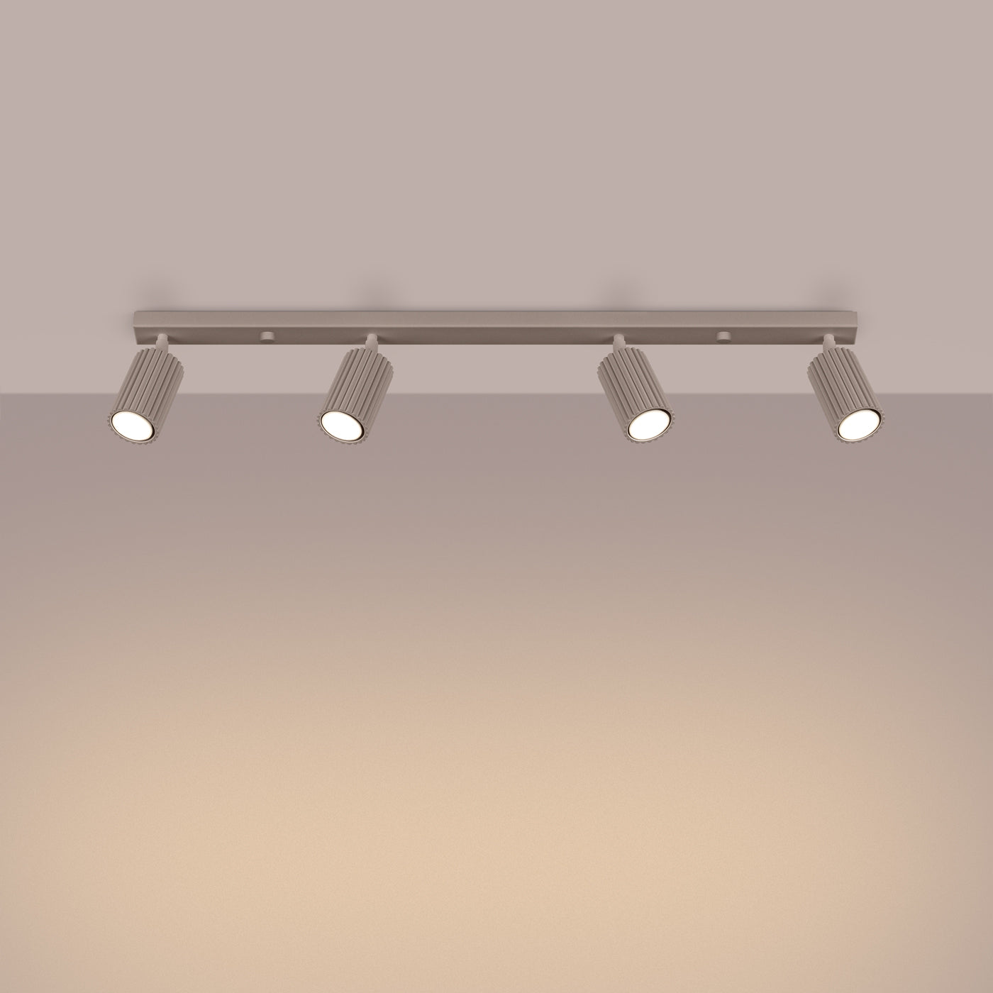 Deckenleuchte - Spot - Strahler KARBON 4L taupe Sollux Lighting