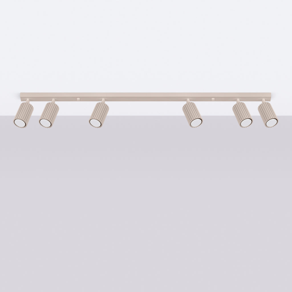Deckenleuchte - Spot - Strahler KARBON 6L taupe Sollux Lighting