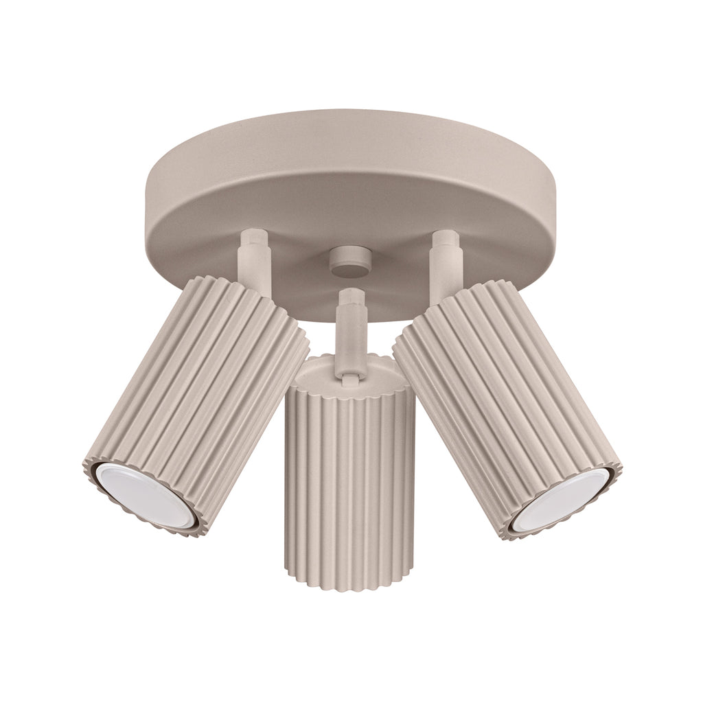 Deckenleuchte - Spot - Strahler KARBON 3P taupe Sollux Lighting