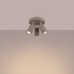 Deckenleuchte - Spot - Strahler KARBON 3P taupe Sollux Lighting