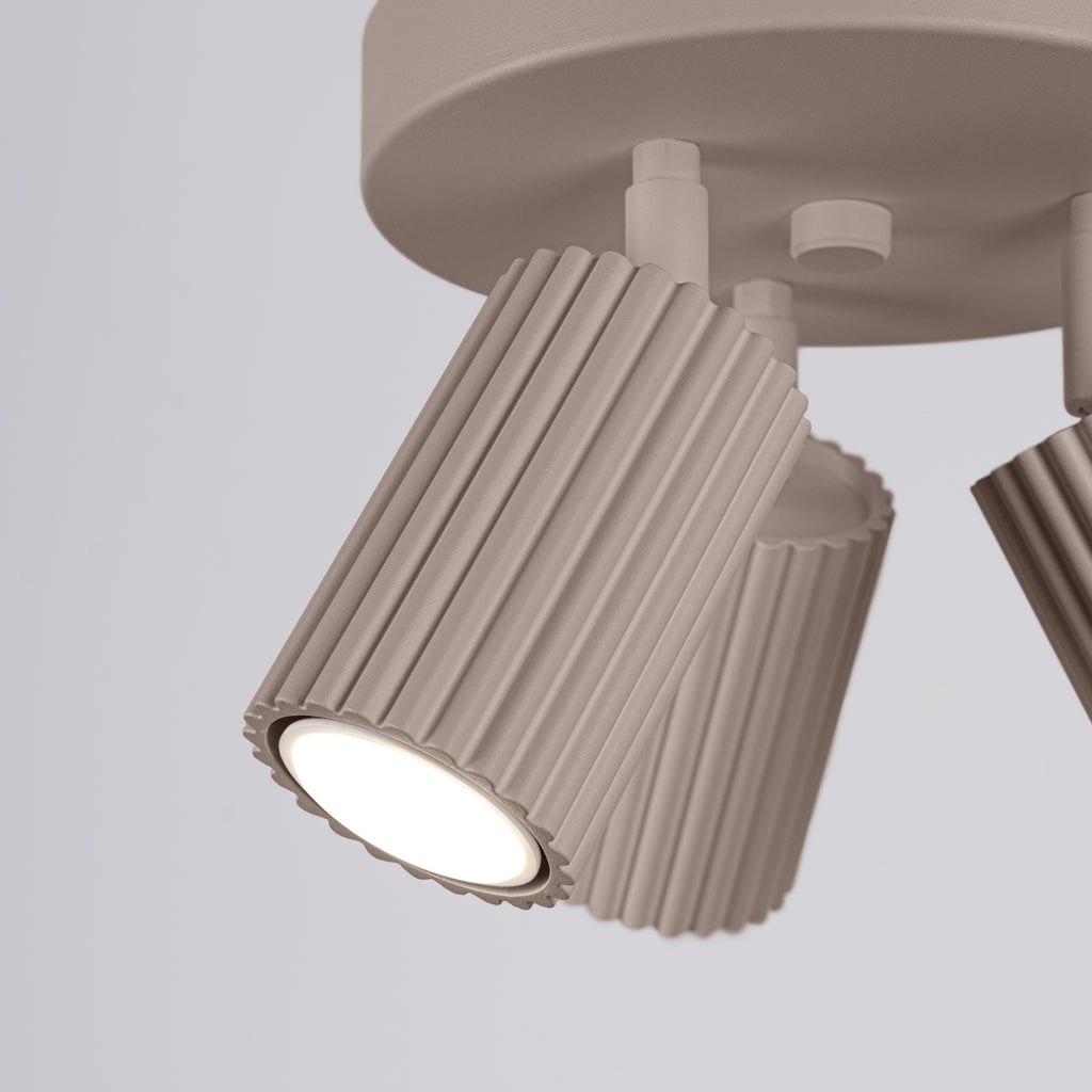 Deckenleuchte - Spot - Strahler KARBON 3P taupe Sollux Lighting