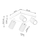 Deckenleuchte - Spot - Strahler KARBON 4 taupe Sollux Lighting