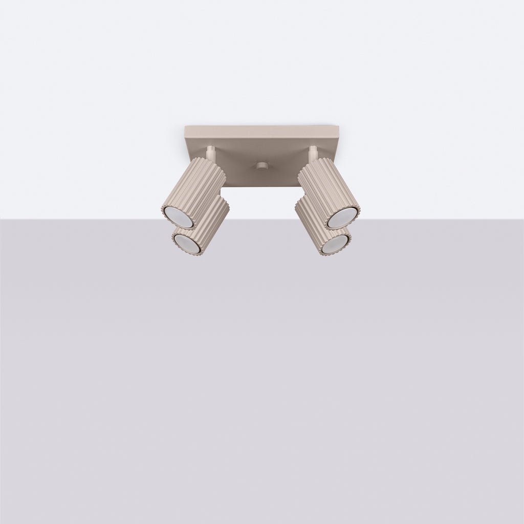 Deckenleuchte - Spot - Strahler KARBON 4 taupe Sollux Lighting