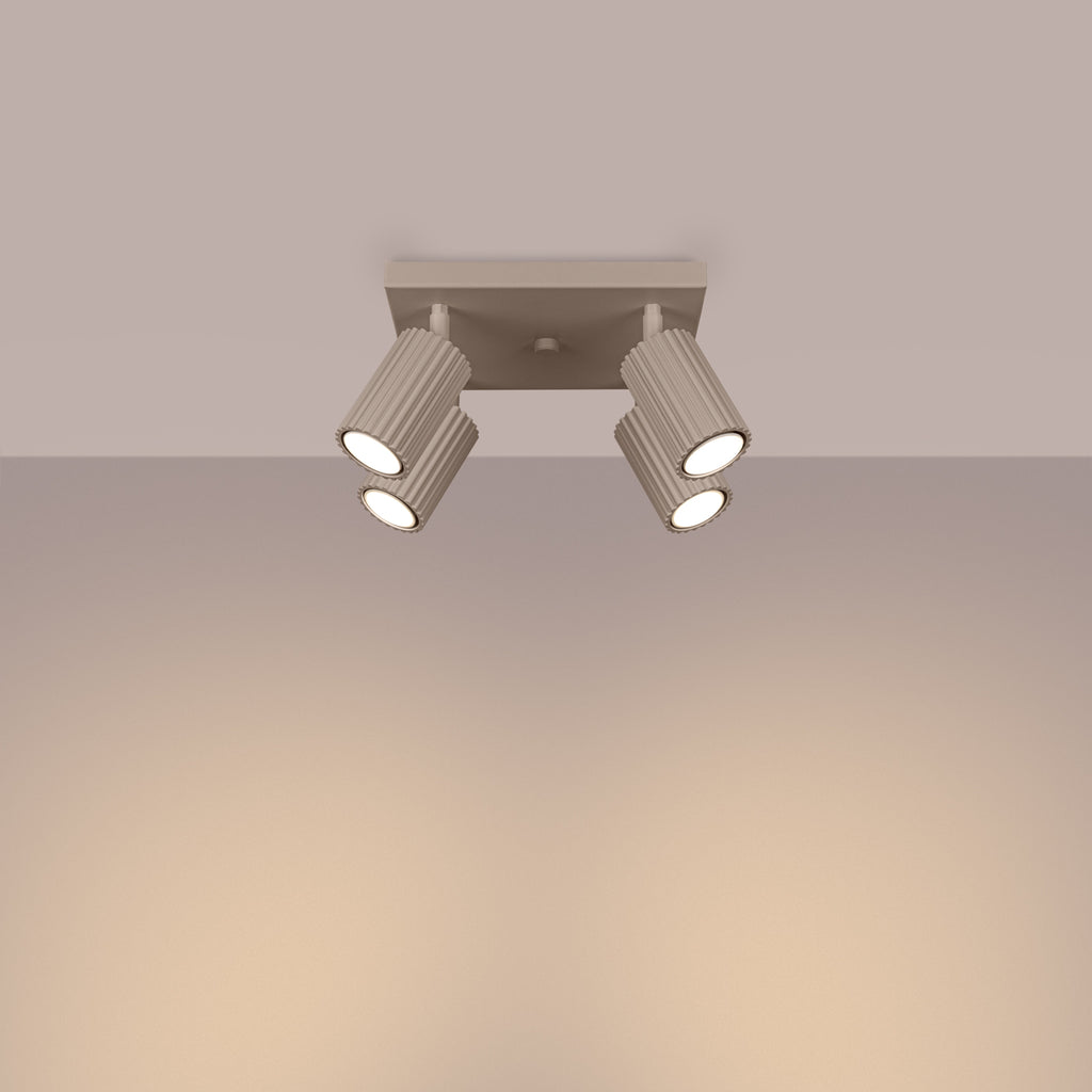 Deckenleuchte - Spot - Strahler KARBON 4 taupe Sollux Lighting