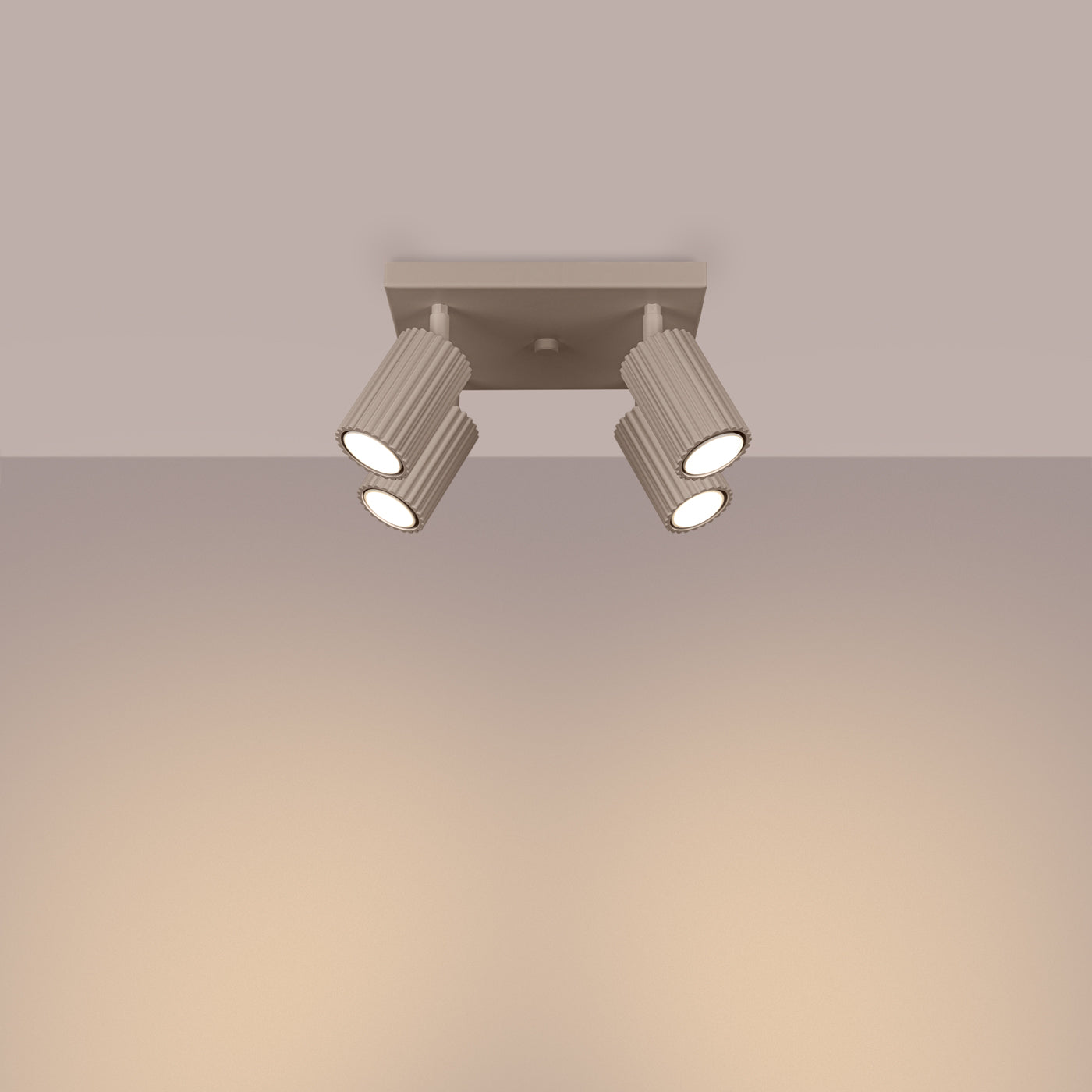 Deckenleuchte - Spot - Strahler KARBON 4 taupe Sollux Lighting