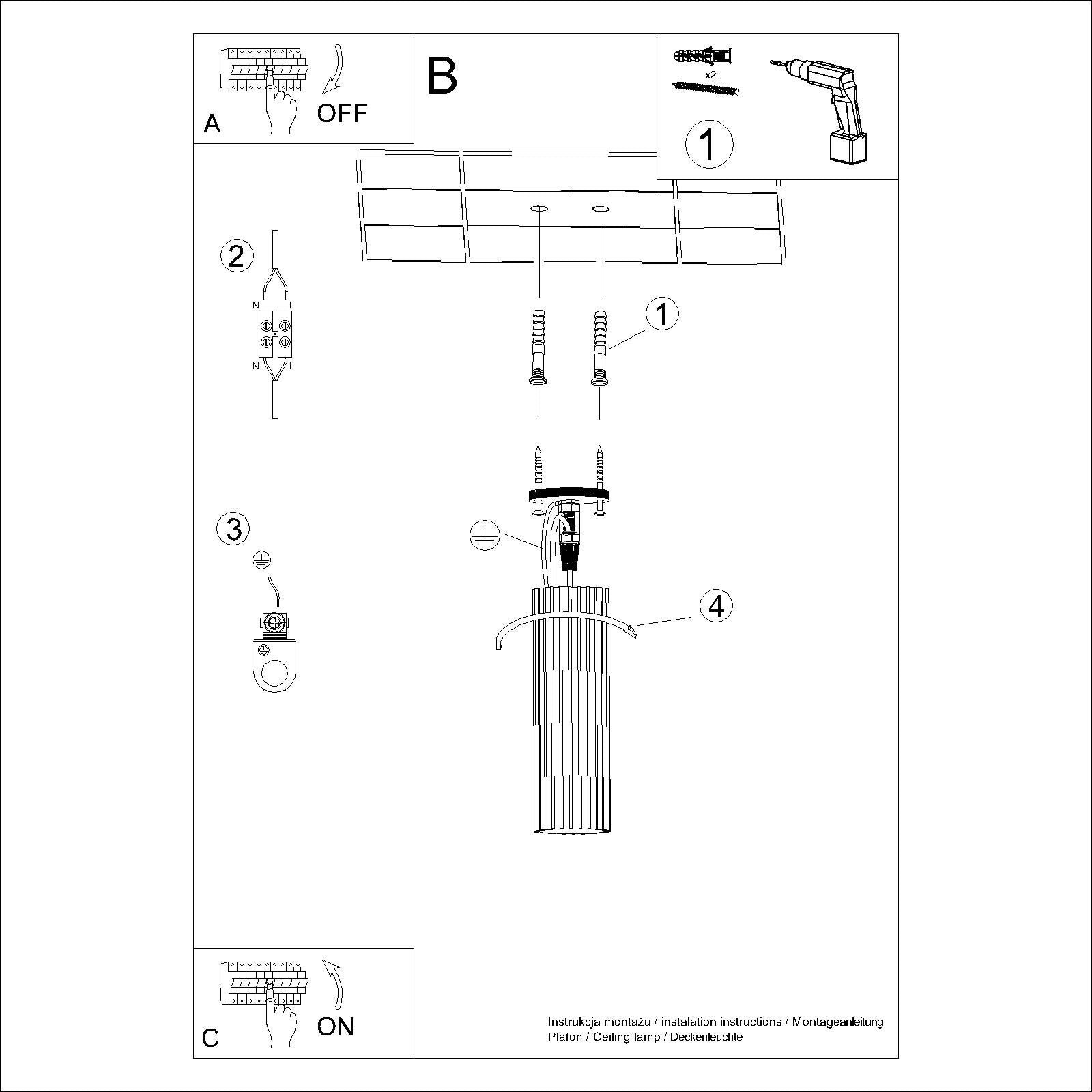 Deckenleuchte - Spot - Strahler KARBON 20 taupe Sollux Lighting