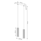 Pendelleuchte KARBON 2 taupe Sollux Lighting