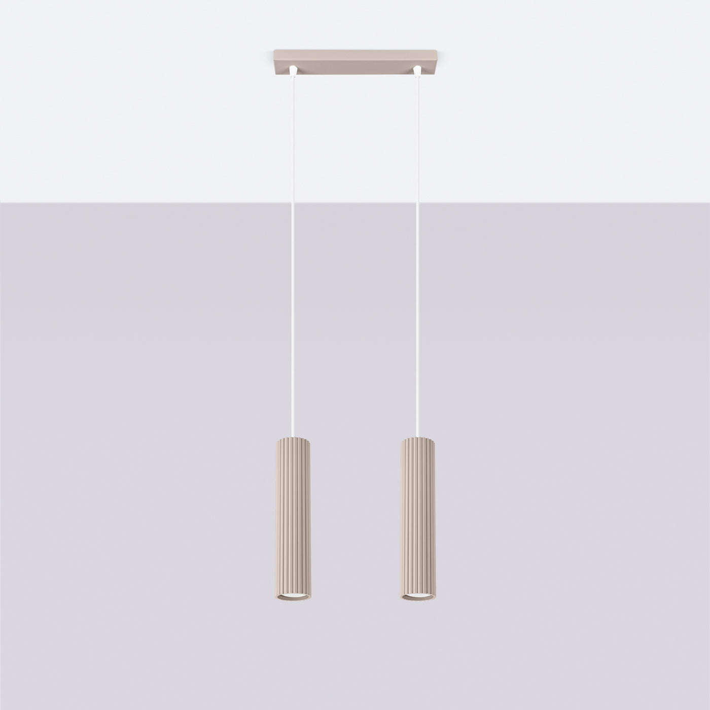 Pendelleuchte KARBON 2 taupe Sollux Lighting