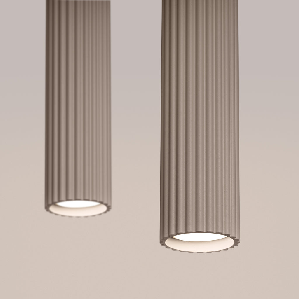 Pendelleuchte KARBON 2 taupe Sollux Lighting
