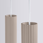 Pendelleuchte KARBON 2 taupe Sollux Lighting