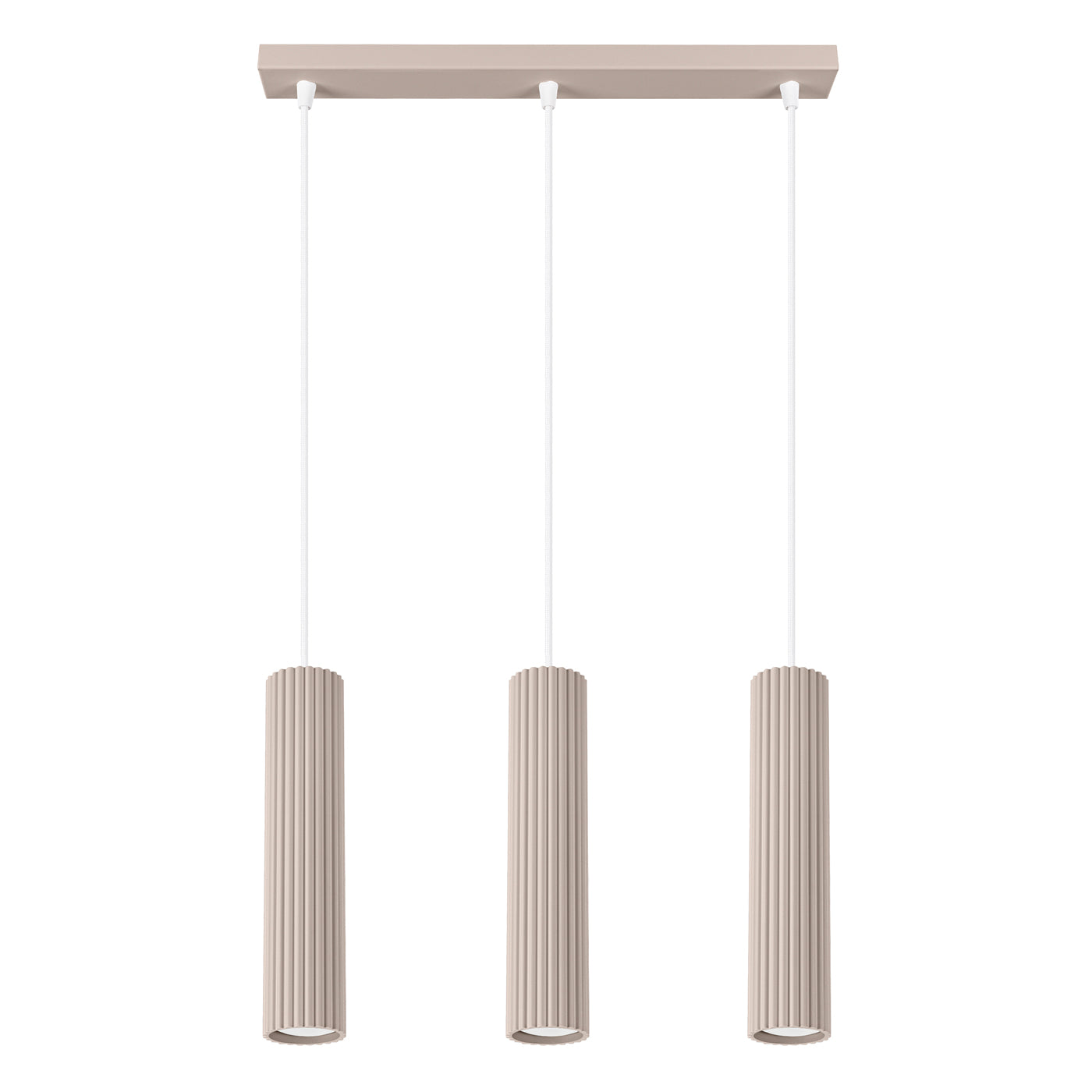 Pendelleuchte KARBON 3L taupe Sollux Lighting