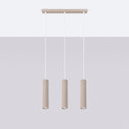 Pendelleuchte KARBON 3L taupe Sollux Lighting