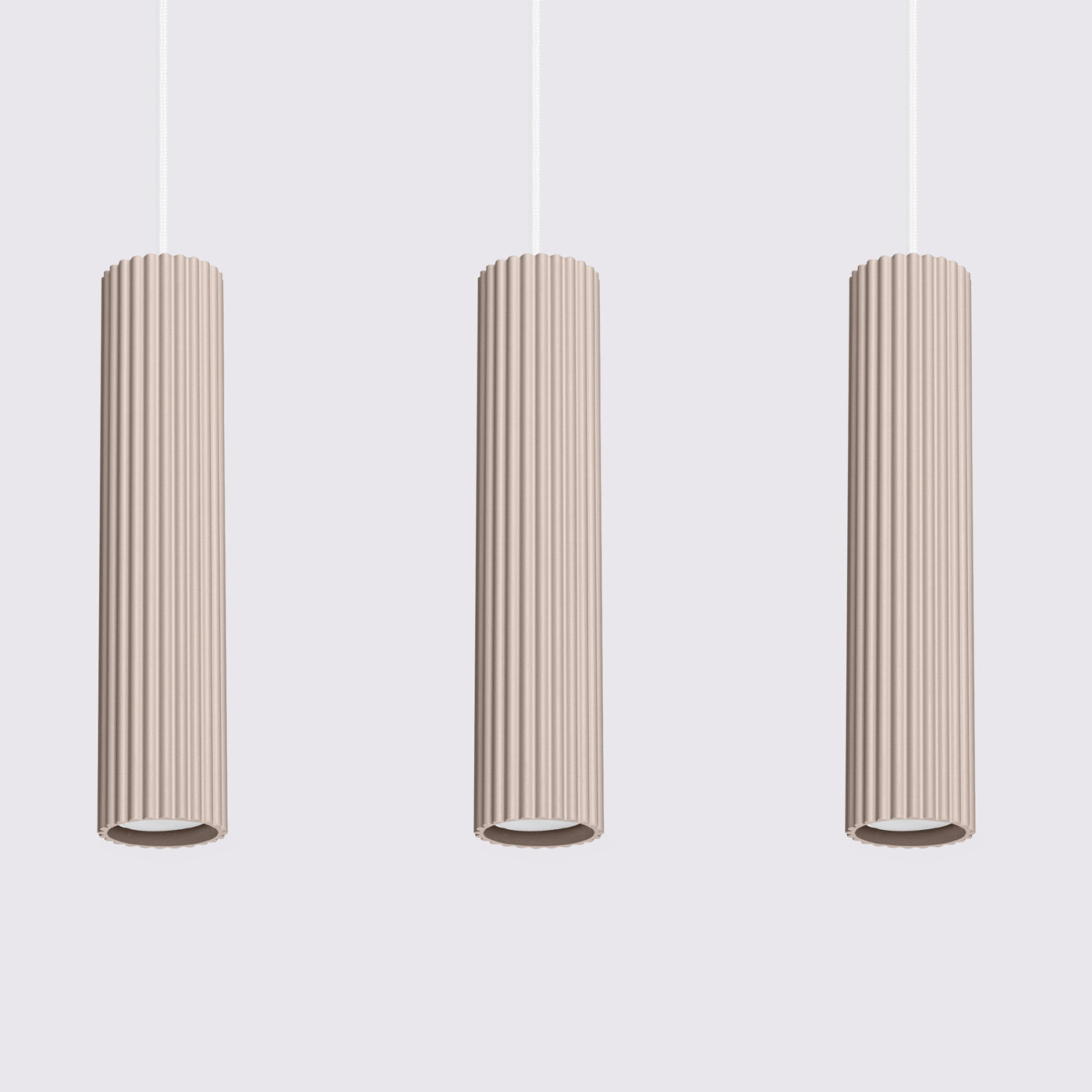Pendelleuchte KARBON 3L taupe Sollux Lighting
