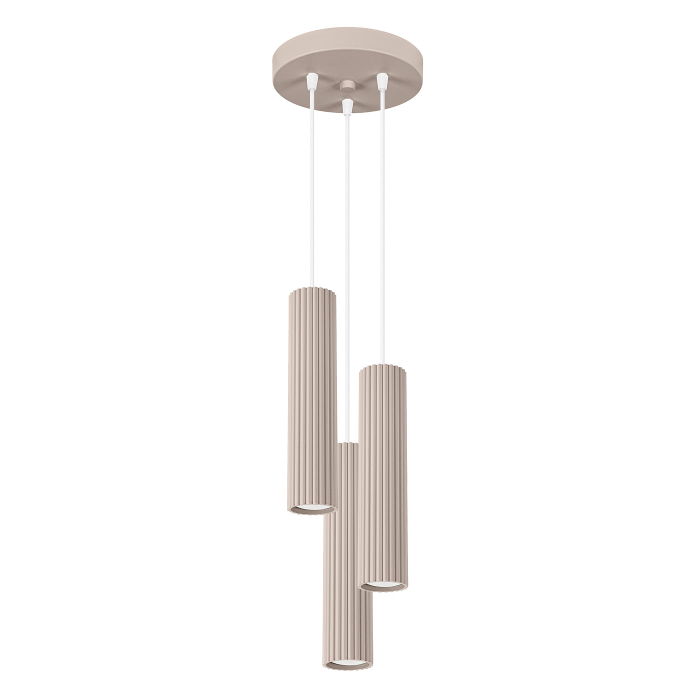 Pendelleuchte KARBON 3P taupe Sollux Lighting
