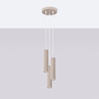 Pendelleuchte KARBON 3P taupe Sollux Lighting