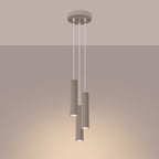 Pendelleuchte KARBON 3P taupe Sollux Lighting
