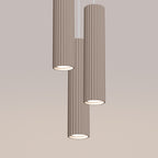 Pendelleuchte KARBON 3P taupe Sollux Lighting