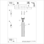 Deckenleuchte - Spot - Strahler KARBON 30 taupe Sollux Lighting