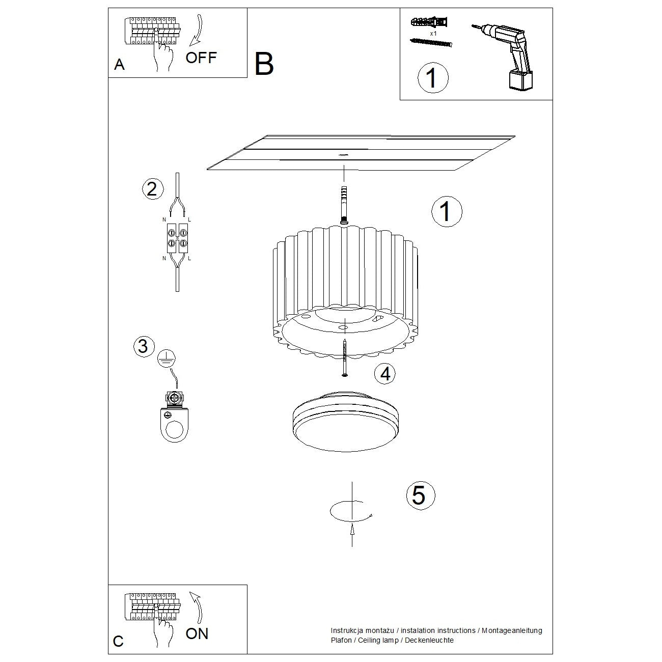 Deckenleuchte - Spot - Strahler AURA 1 olivgrün Gx53 Sollux Lighting