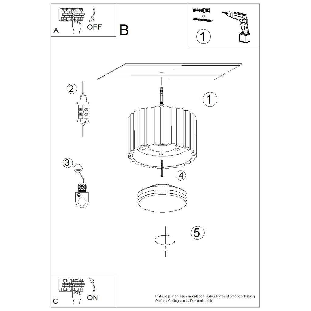 Deckenleuchte - Spot - Strahler AURA 1 ultramarin Gx53 Sollux Lighting