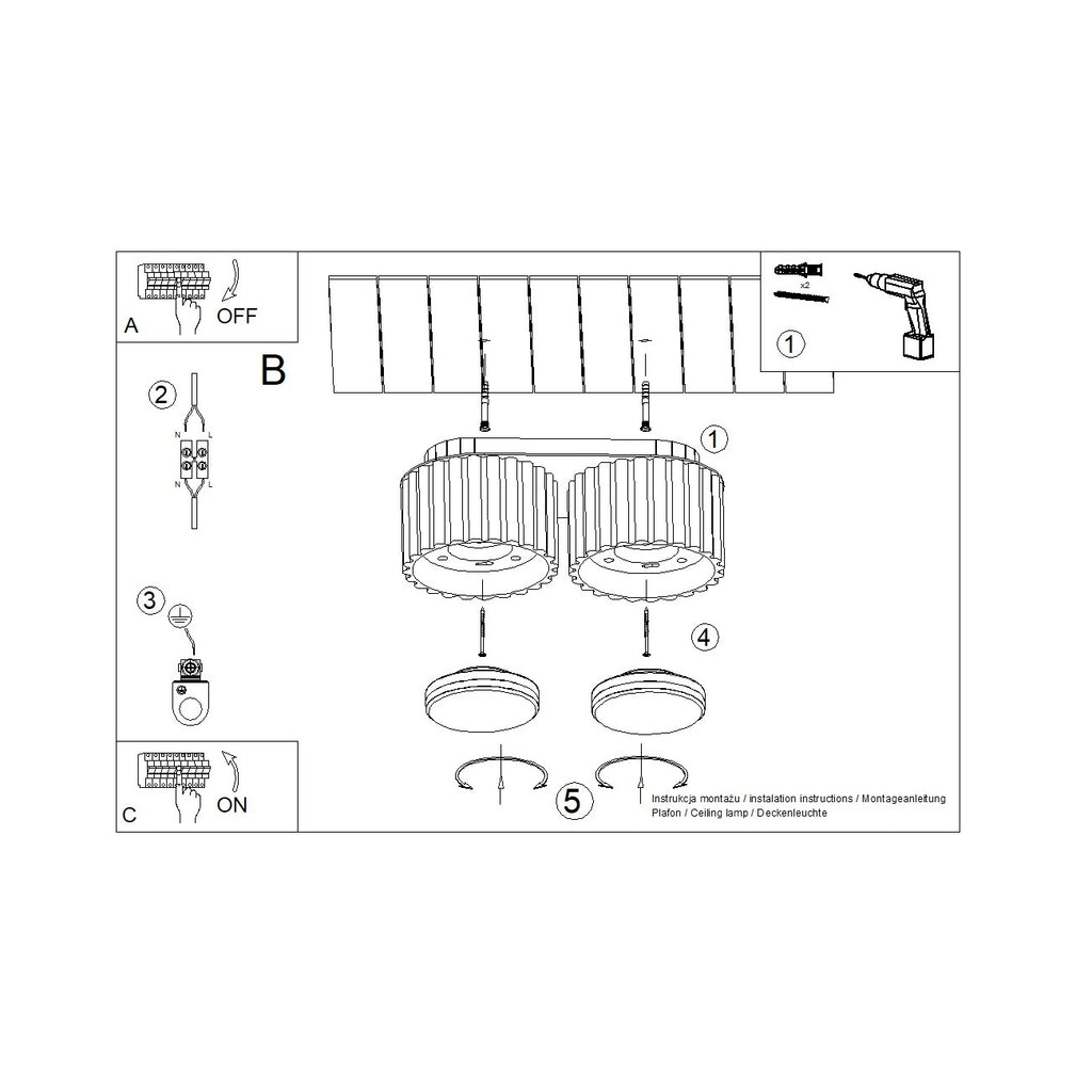 Deckenleuchte - Spot - Strahler AURA 2 ultramarin Gx53 Sollux Lighting