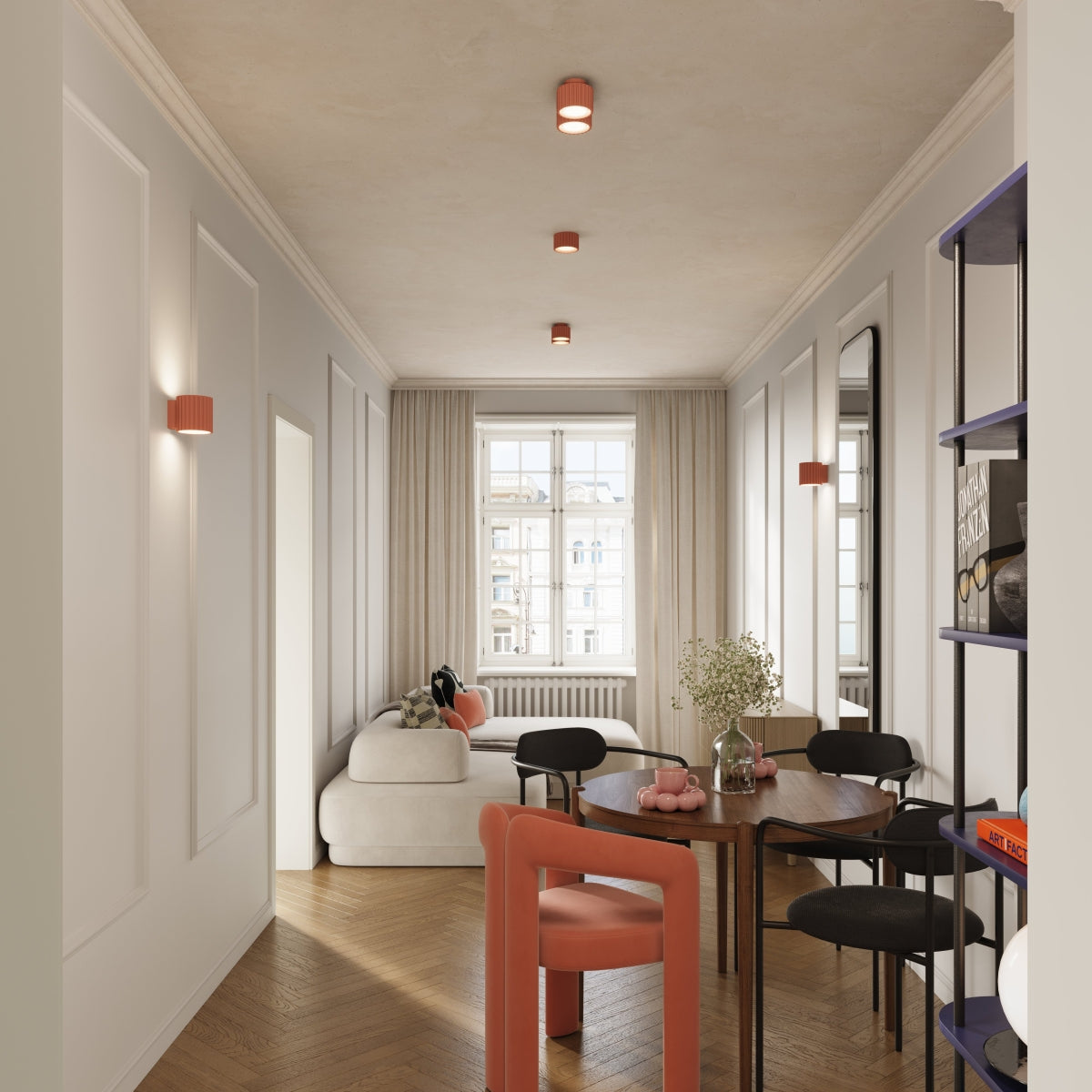 Deckenleuchte - Spot - Strahler AURA 1 apricot Gx53 Sollux Lighting