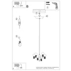 Pendelleuchte HALO 6 weiß Sollux Lighting