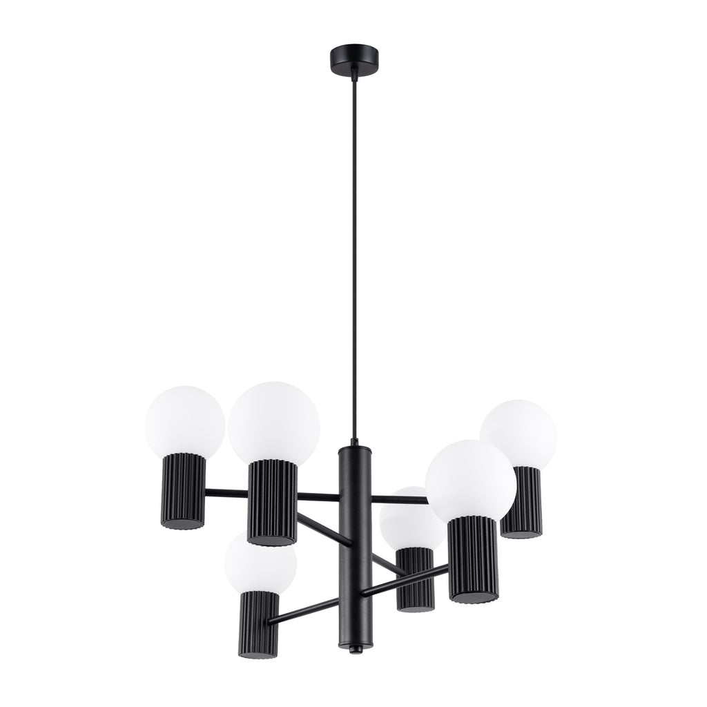 Pendelleuchte HALO 6 schwarz Sollux Lighting