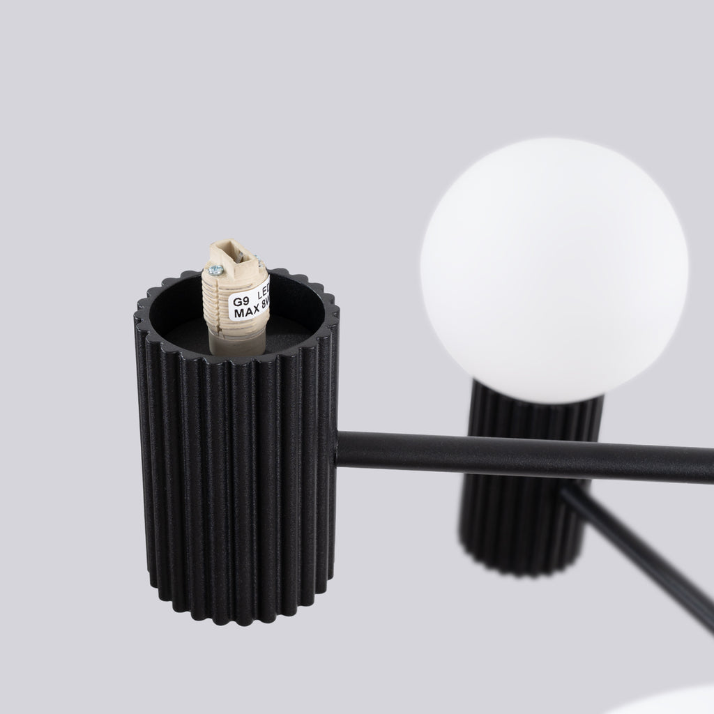 Pendelleuchte HALO 6 schwarz Sollux Lighting
