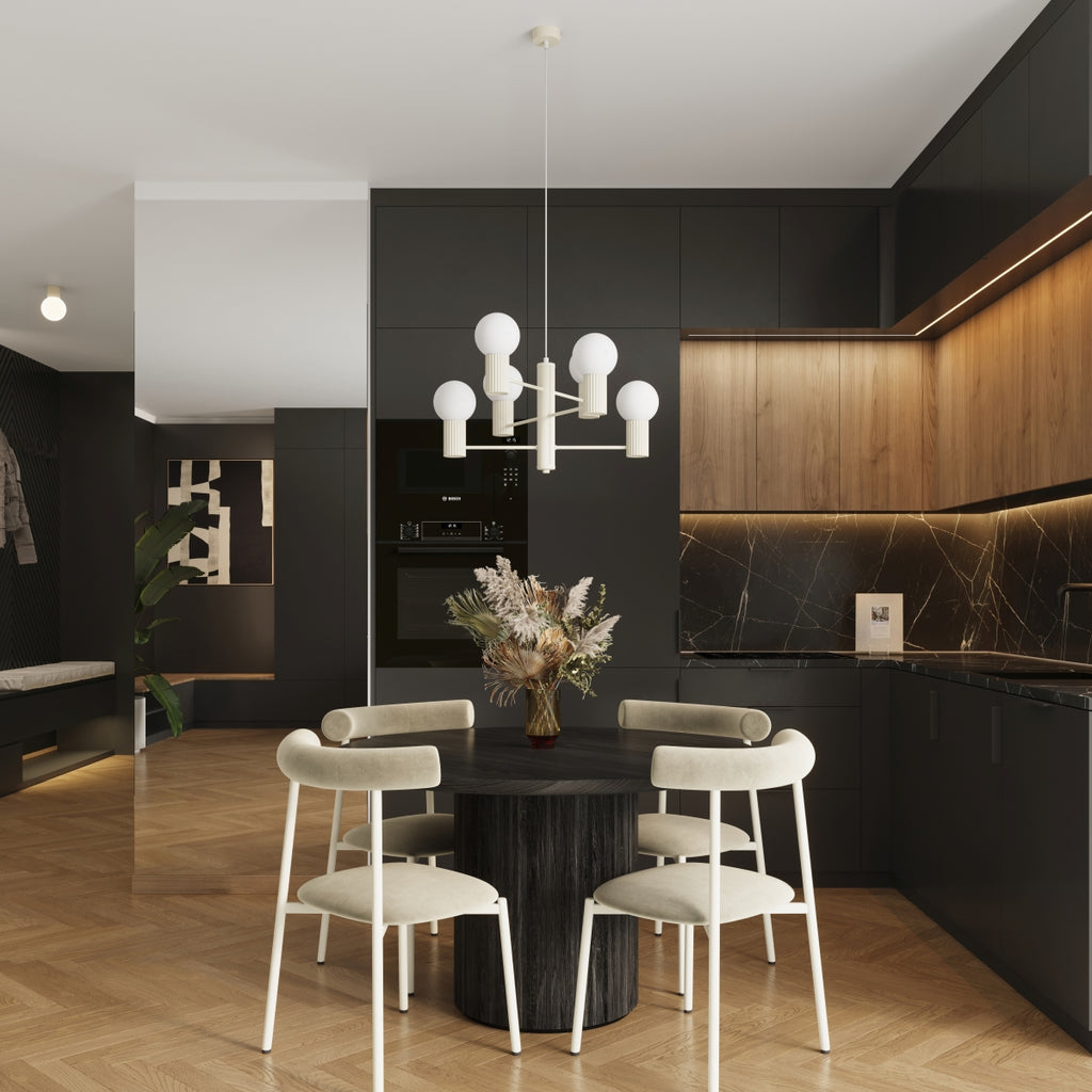Pendelleuchte HALO 6 beige Sollux Lighting