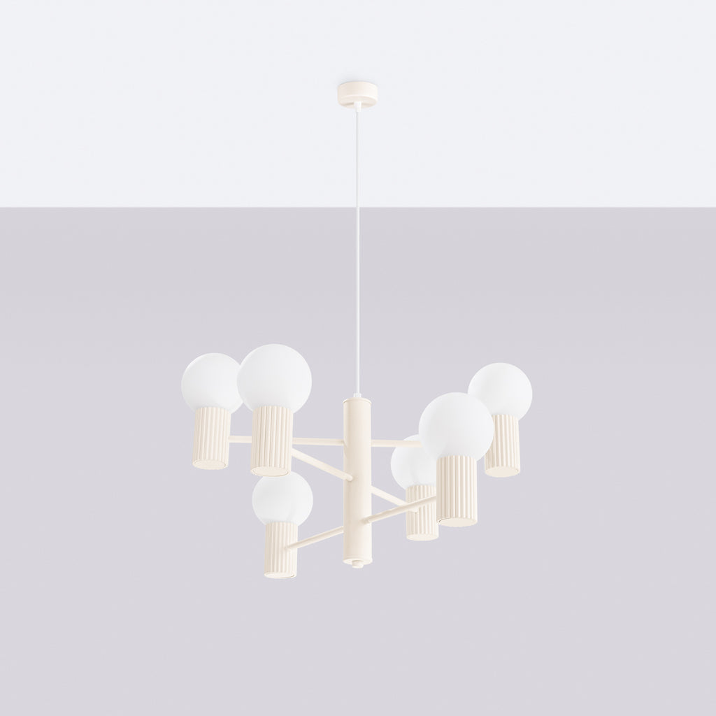 Pendelleuchte HALO 6 beige Sollux Lighting