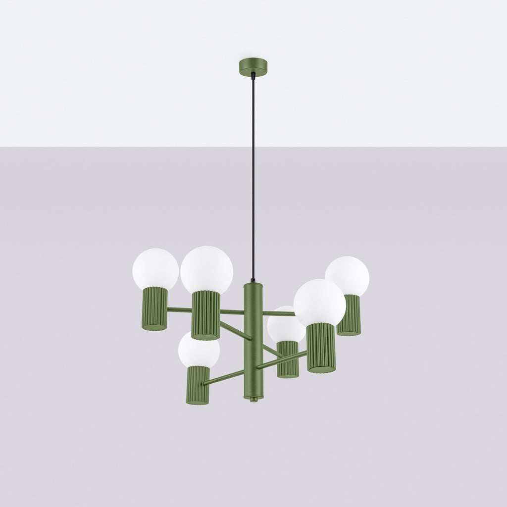 Pendelleuchte HALO 6 olivgrün Sollux Lighting